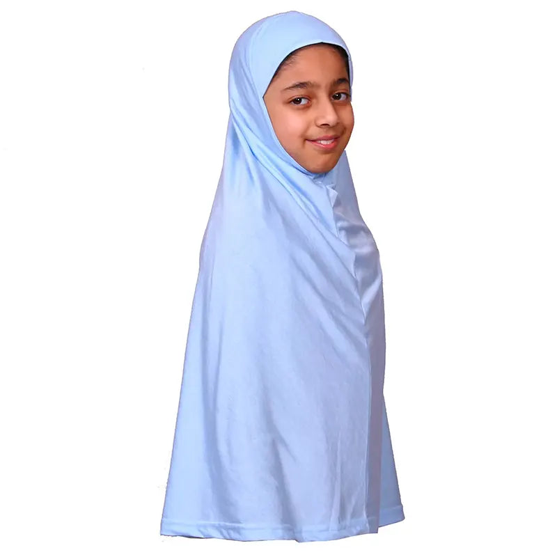 Baby Blue Girls Hijab - XL Size