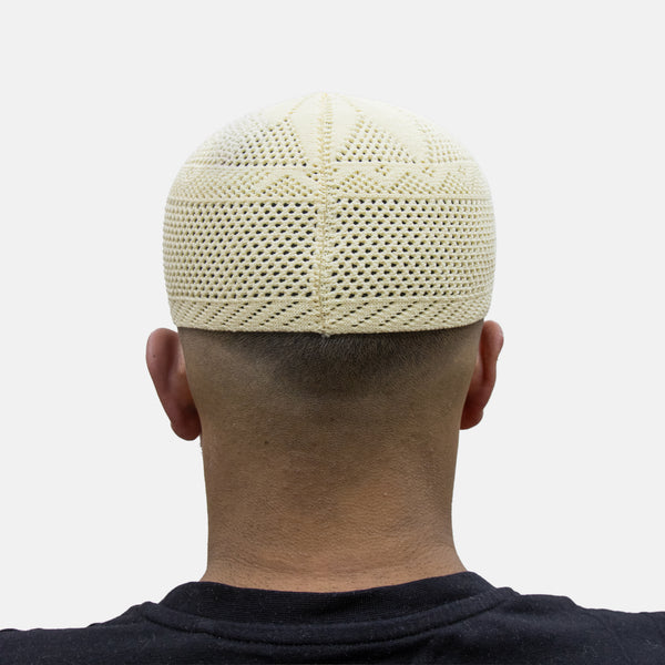 Mens Premium Knit Prayer Hat Cream