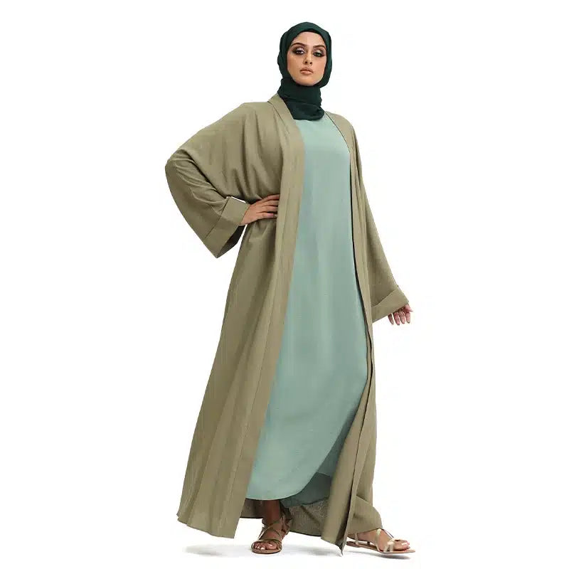 Green Linen Fabric Kimono