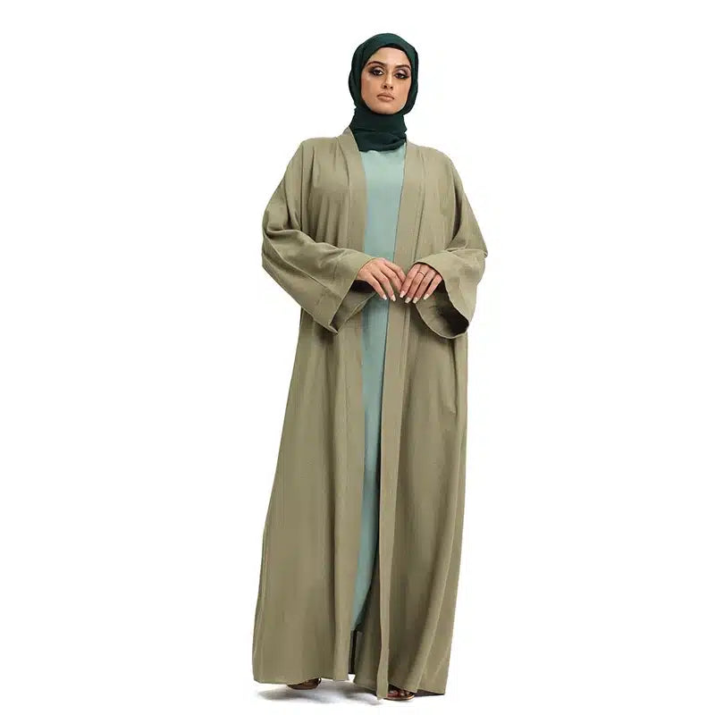 Green Linen Fabric Kimono