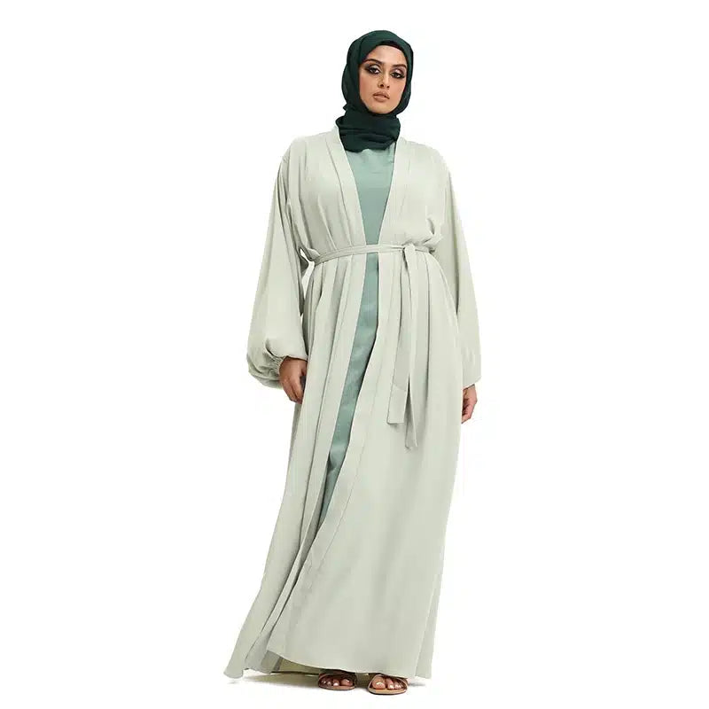 Nadia Elasticated Sleeved Pistachio Kimono