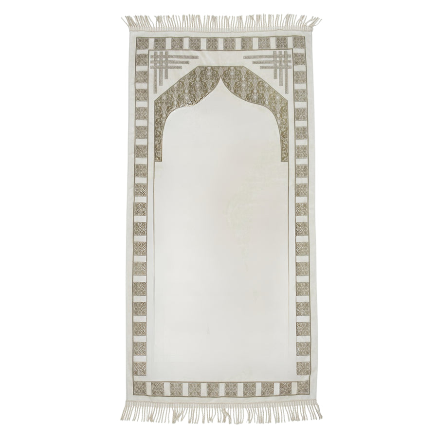 Luxury Chenille Prayer Mat 7045-11 Cream