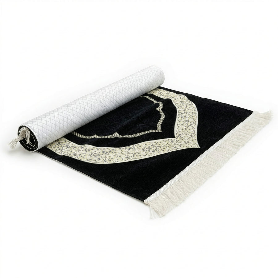 Luxury Chenille Asel Prayer Mat 11104-9 Black