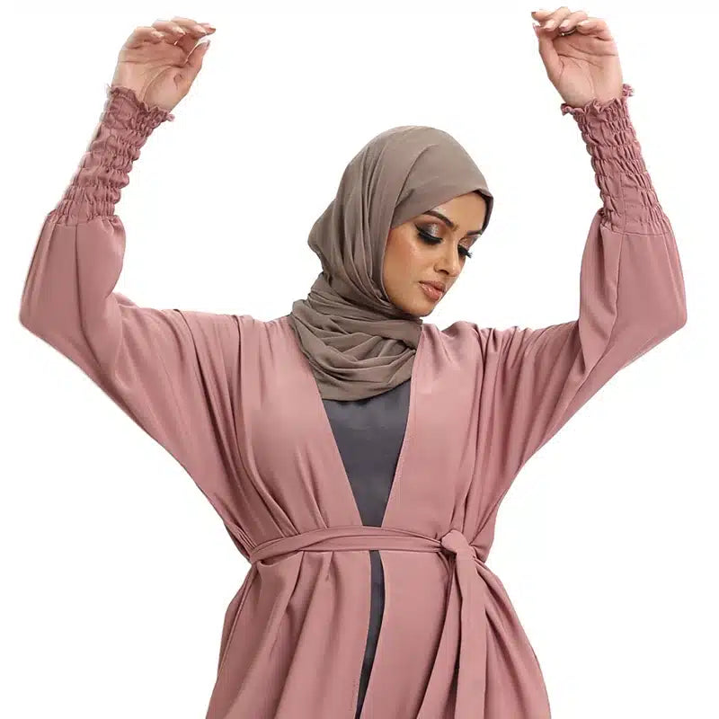 Elasticated Sleeve Blush Kimono
