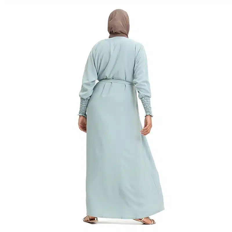 Elasticated Sleeve Sky Blue Kimono
