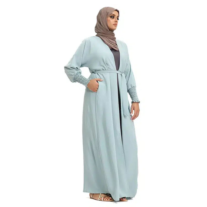 Elasticated Sleeve Sky Blue Kimono