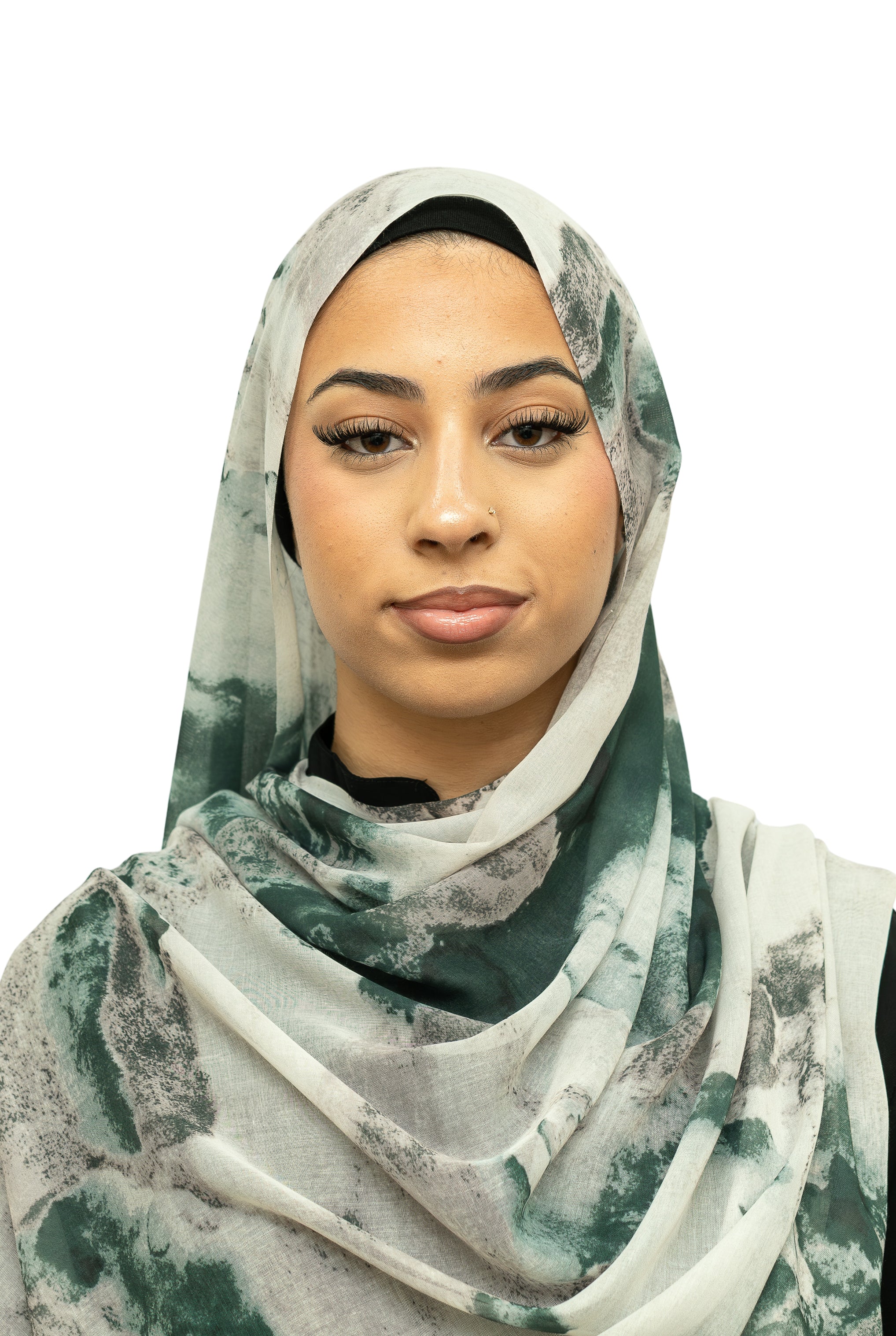 Watercolor Smooth Modal Hijab Bottle Green