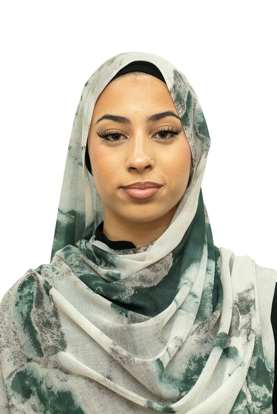 Watercolor Smooth Modal Hijab Bottle Green