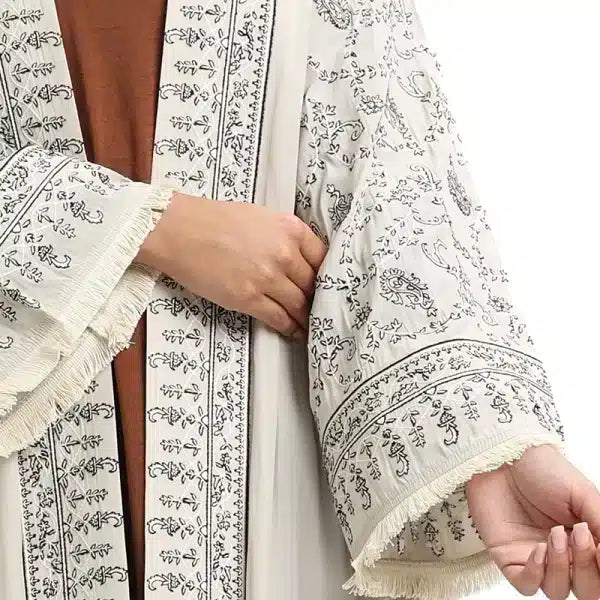 Iris Kimono Cream & Black