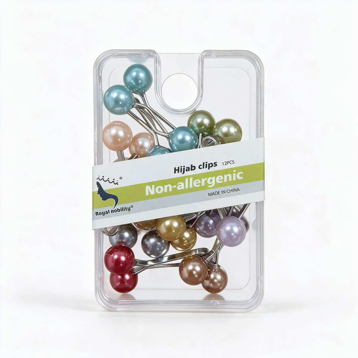 12 Pieces Hijab Clips Multicoloured