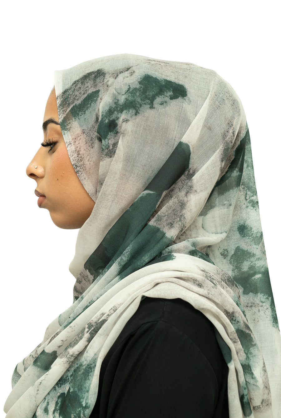 Watercolor Smooth Modal Hijab Bottle Green