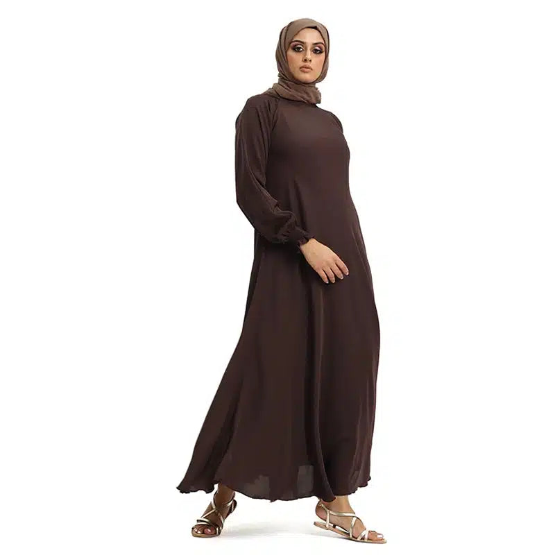 Women's Umbrella Brown Abaya -AM233-10