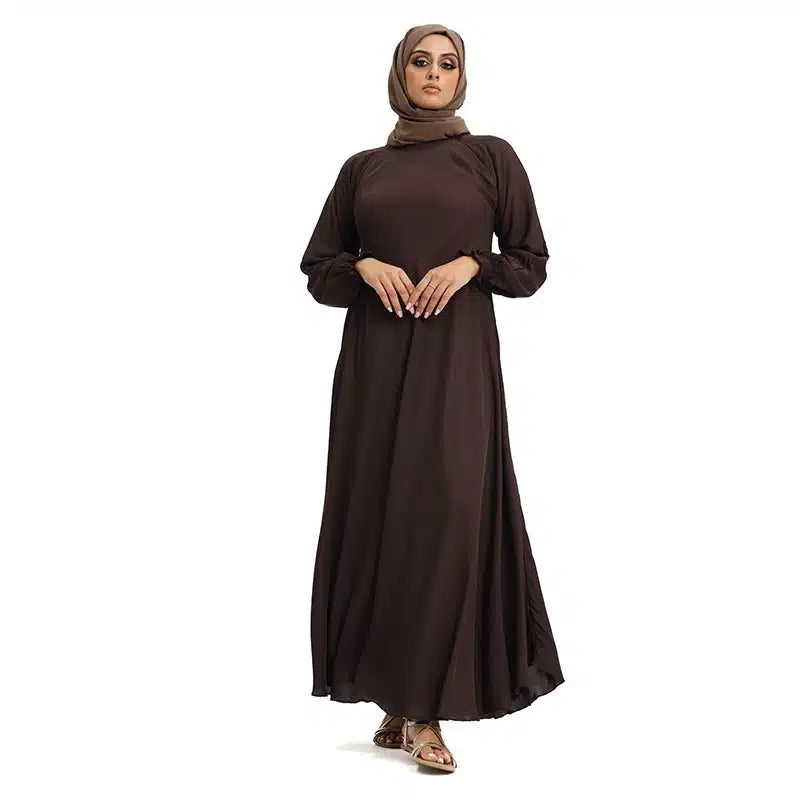 Women's Umbrella Brown Abaya -AM233-10