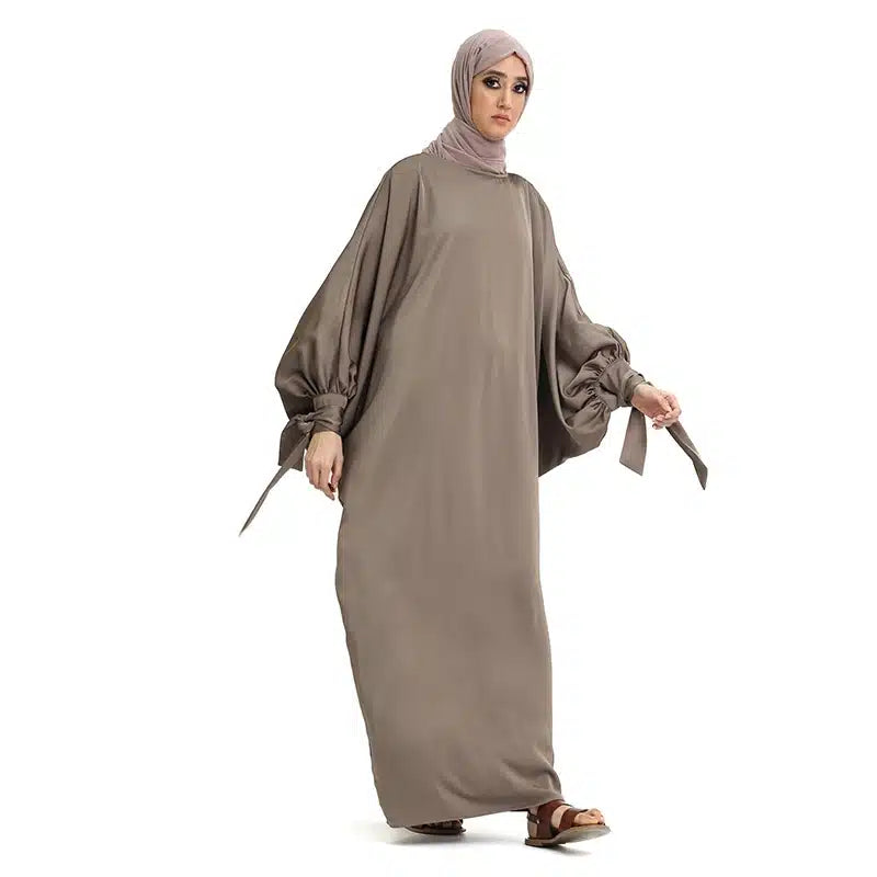 Women's Cuff Sleeve Batwing Mocha Abaya