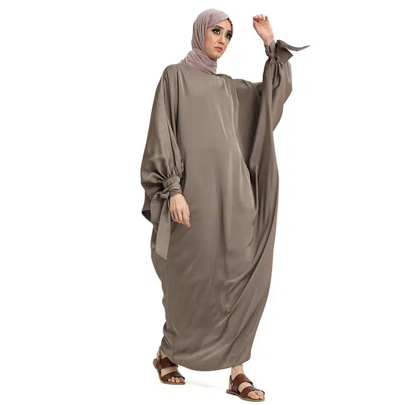 Women's Cuff Sleeve Batwing Mocha Abaya
