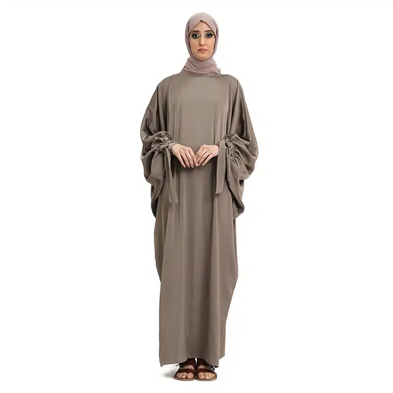 Women's Cuff Sleeve Batwing Mocha Abaya