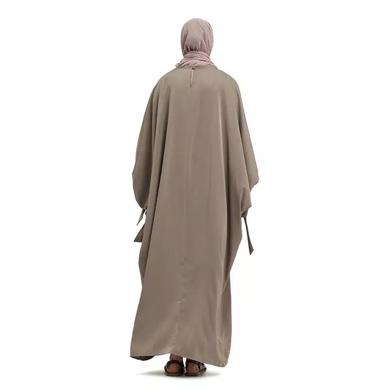 Women's Cuff Sleeve Batwing Mocha Abaya