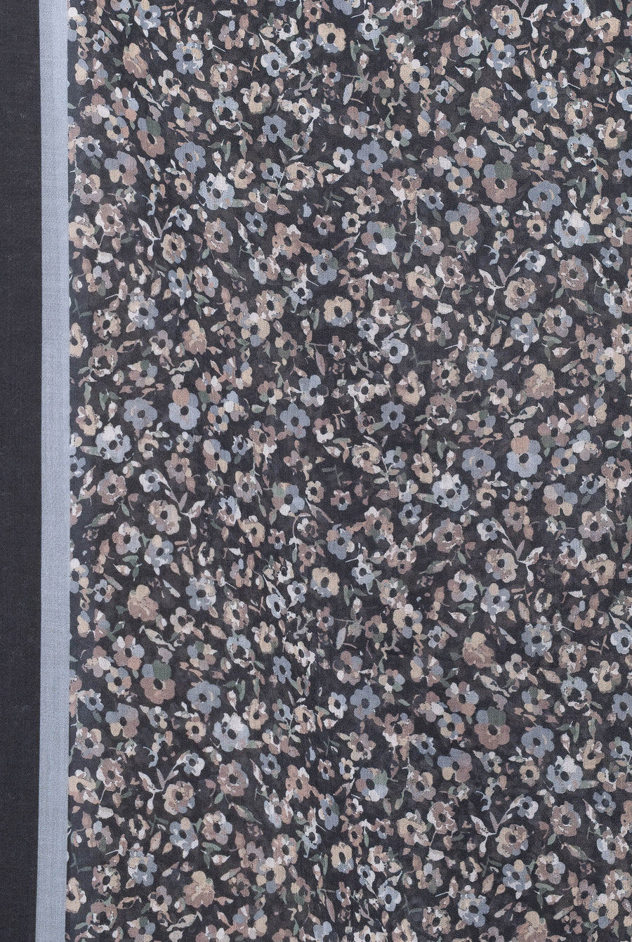 Exclusive Cotton Print Hijab Floral Black Grey Col 5