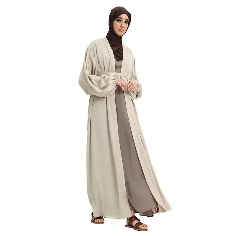 Nadia Elasticated Sleeved Ivory Kimono