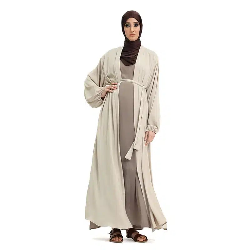 Nadia Elasticated Sleeved Ivory Kimono