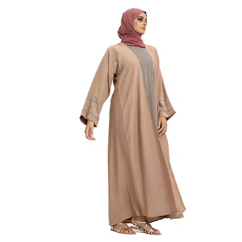 Eliya Sequenced Light Brown Kimono
