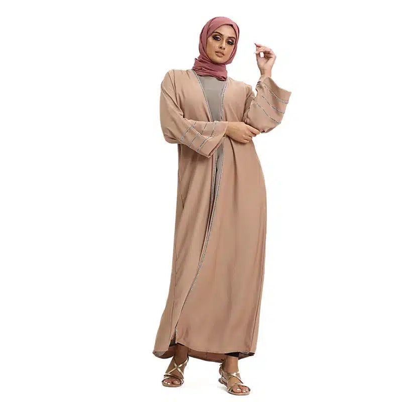 Eliya Sequenced Light Brown Kimono
