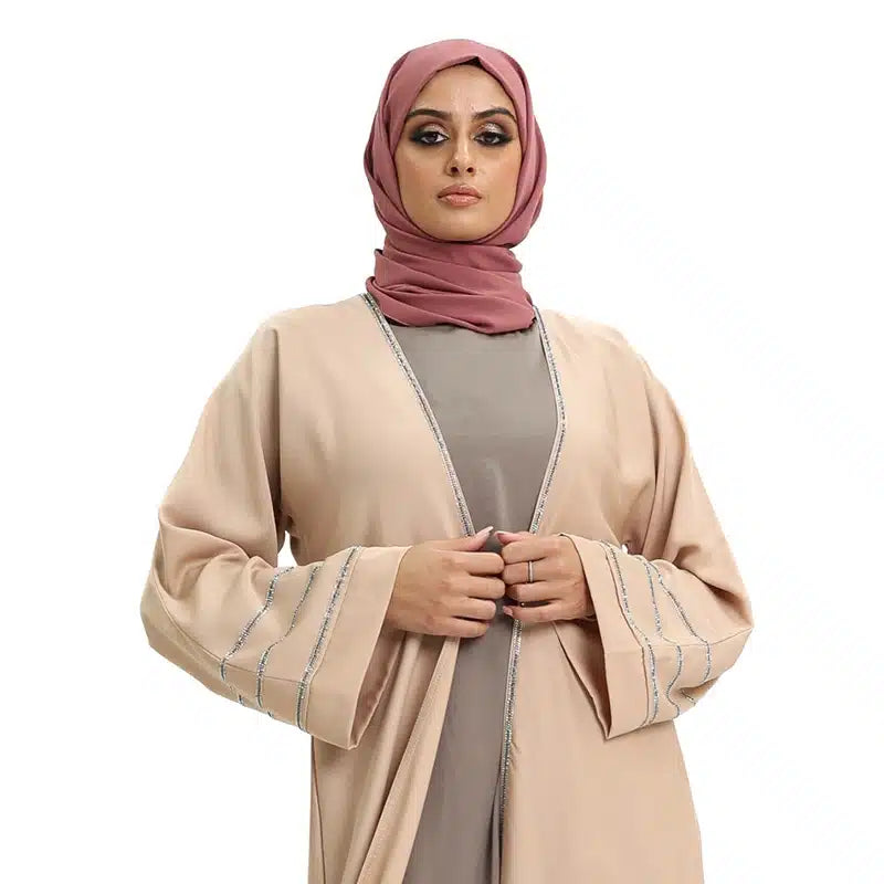 Eliya Sequenced Beige Kimono