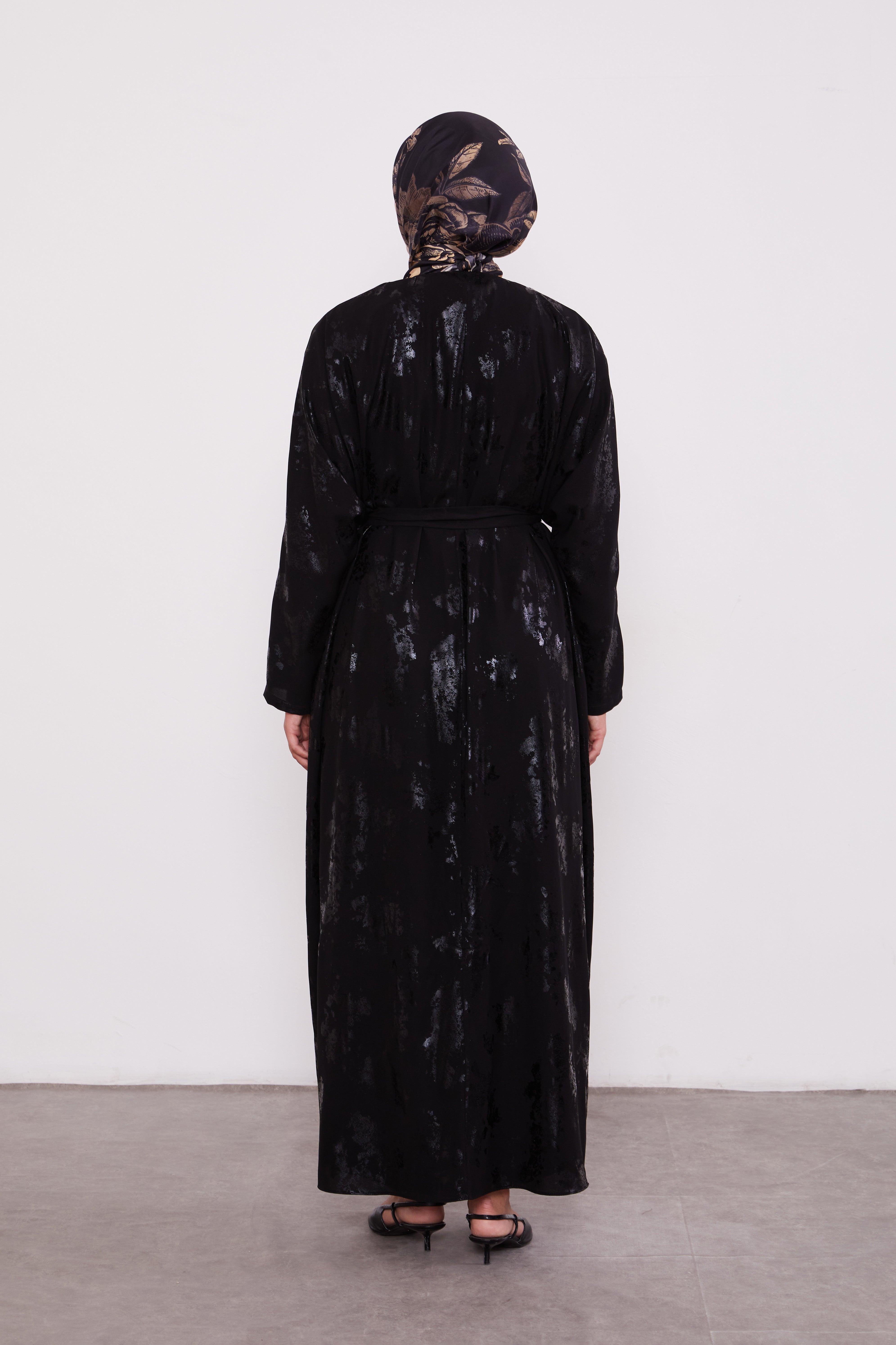 Shimmer Batwing Kimono Set Black 520358