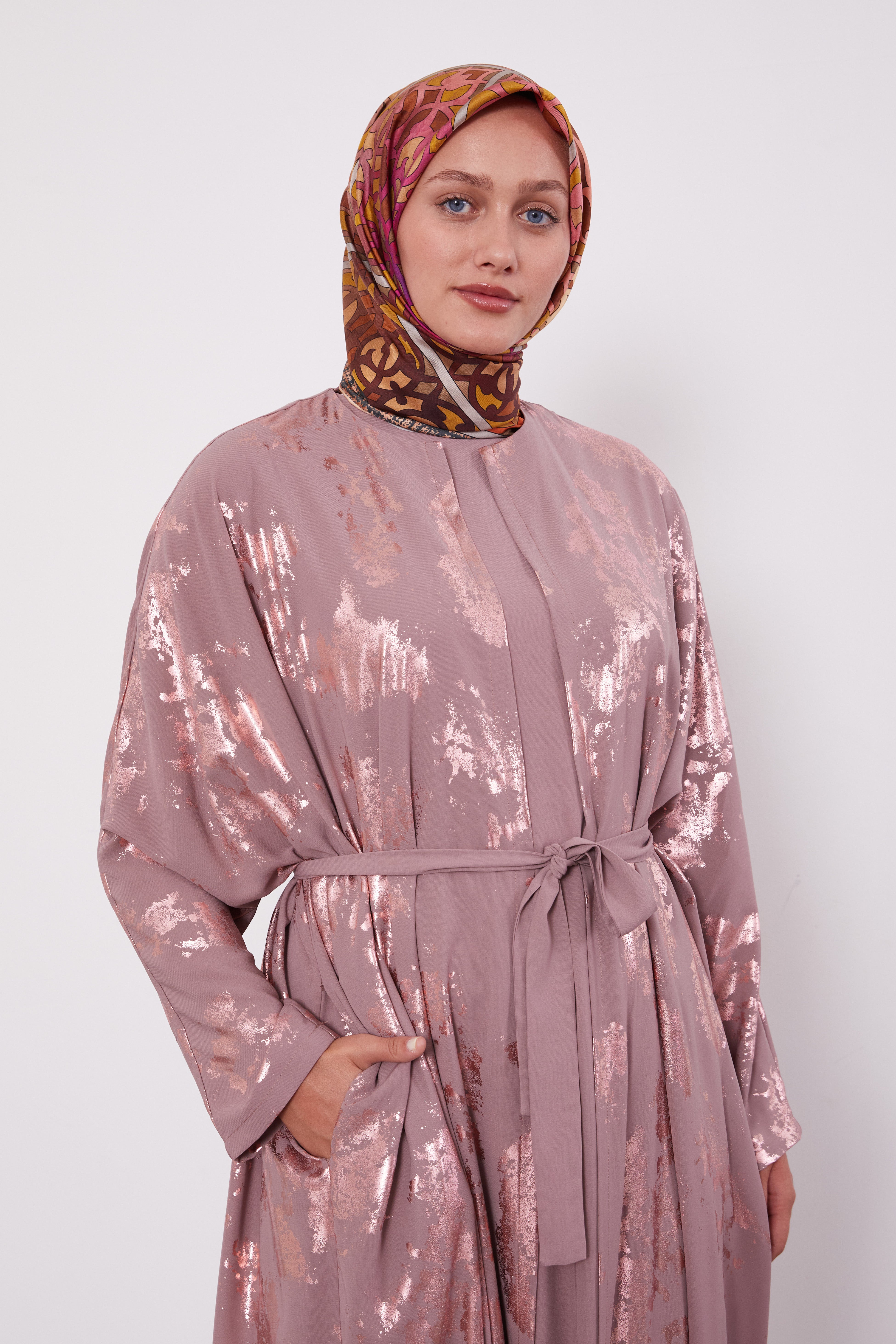 Shimmer Batwing Kimono Set Rose 520358