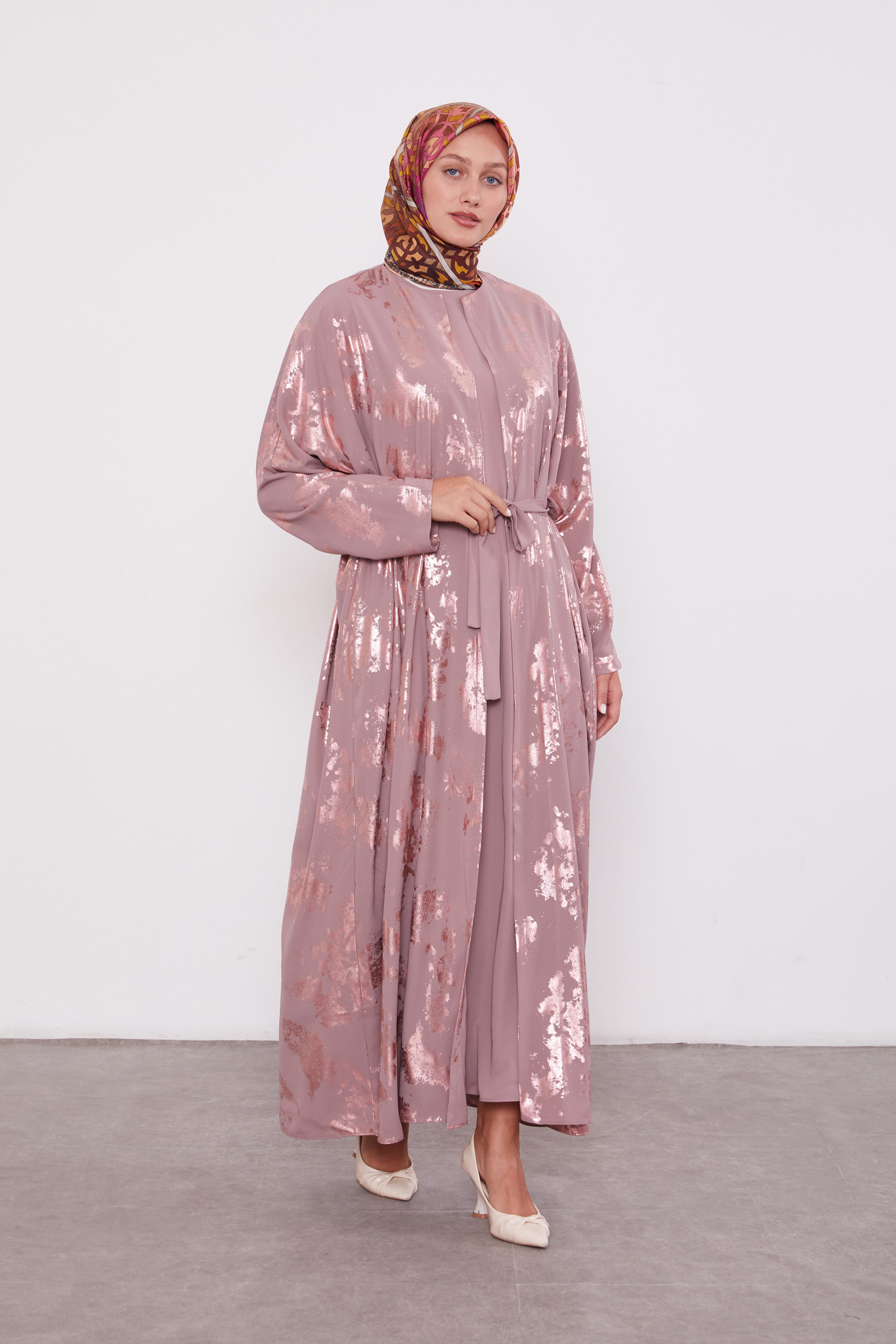 Shimmer Batwing Kimono Set Rose 520358