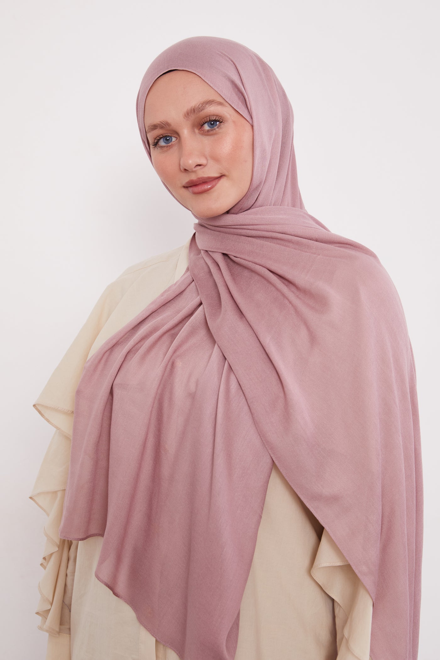 Modal Hijab Pastel Pink Col 17