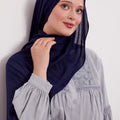 Modal Hijab Navy Blue Col 3