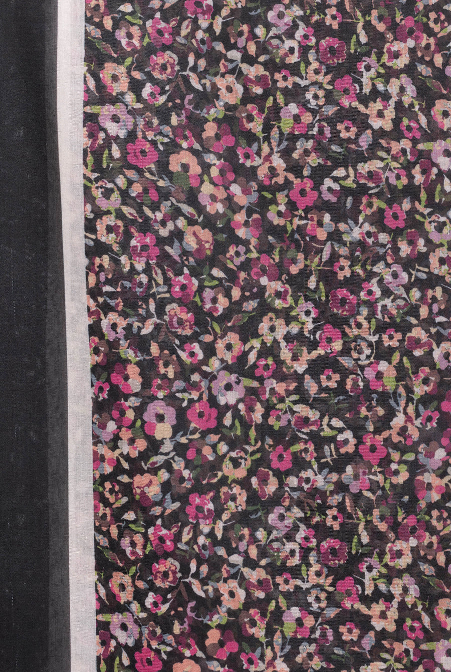 Exclusive Cotton Print Hijab Floral Black Pink Col 16