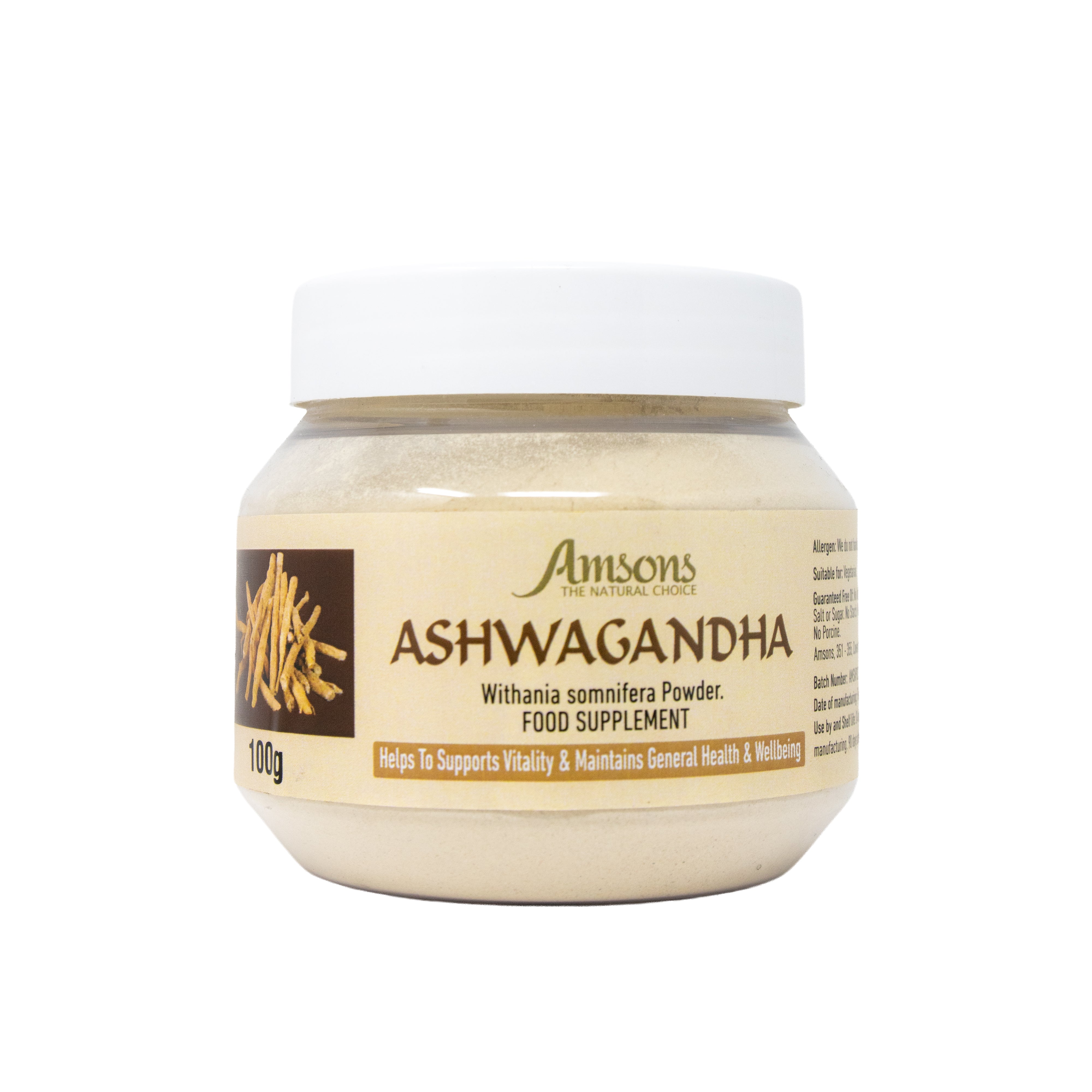 Ashwagandha Food Supplement Powder 100g