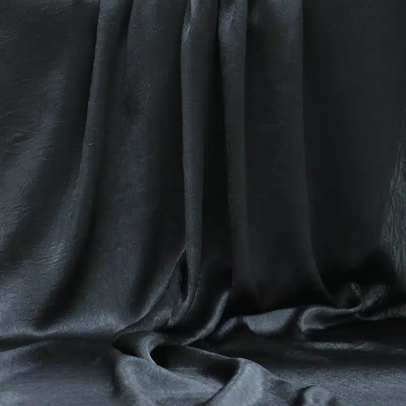 Silk Textured Black Hijab