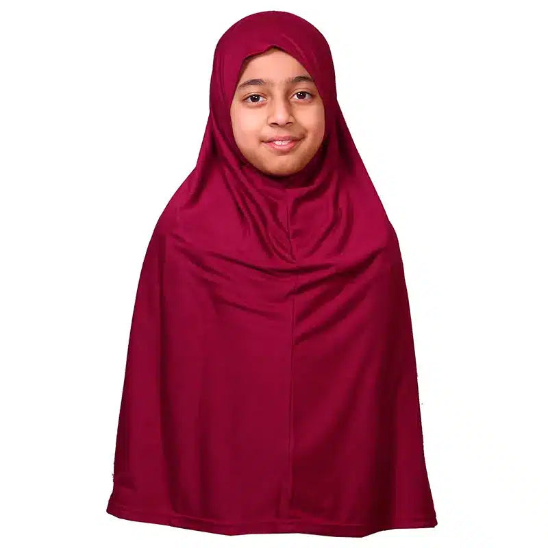 Maroon Girls Hijab - XL Size