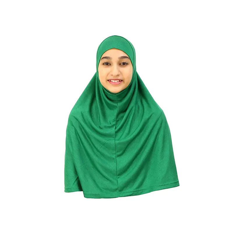 Green Girls Hijab - Large Size