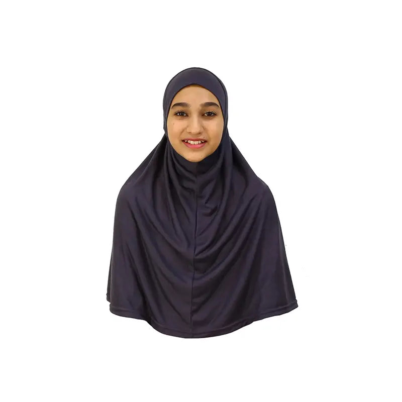 Marle Grey 02 Girls Hijab - Large Size