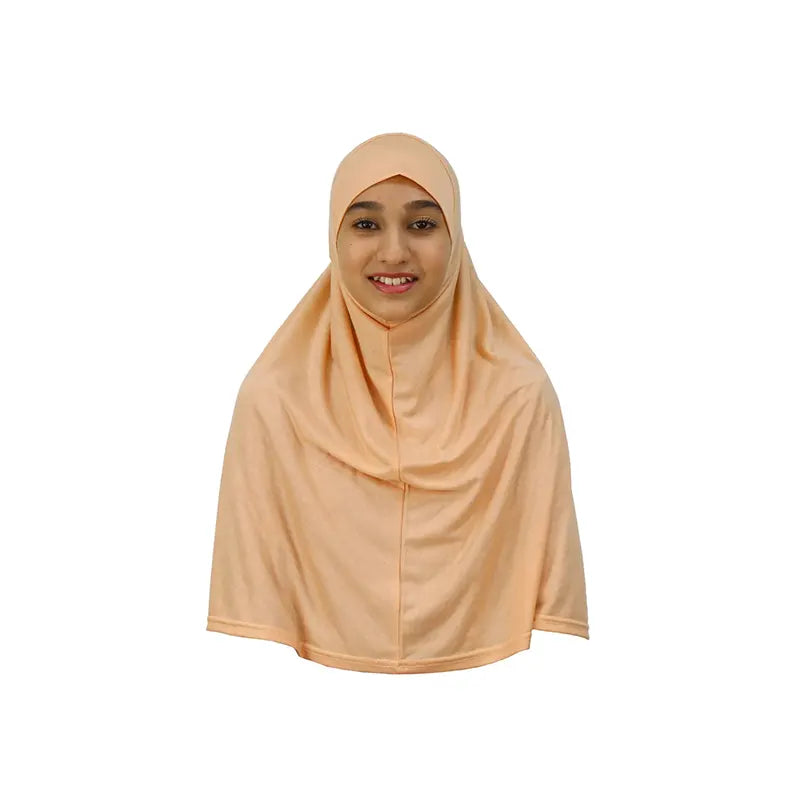Peach Girls Hijab - Large Size