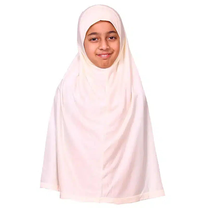 Cream Girls Hijab - XL Size