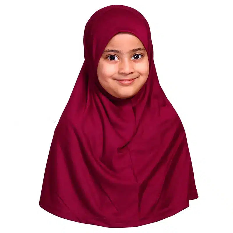 Maroon Girls Hijab - Small Size
