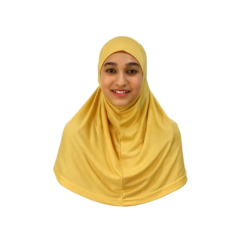 Gold 60 Girls Hijab - Medium Size