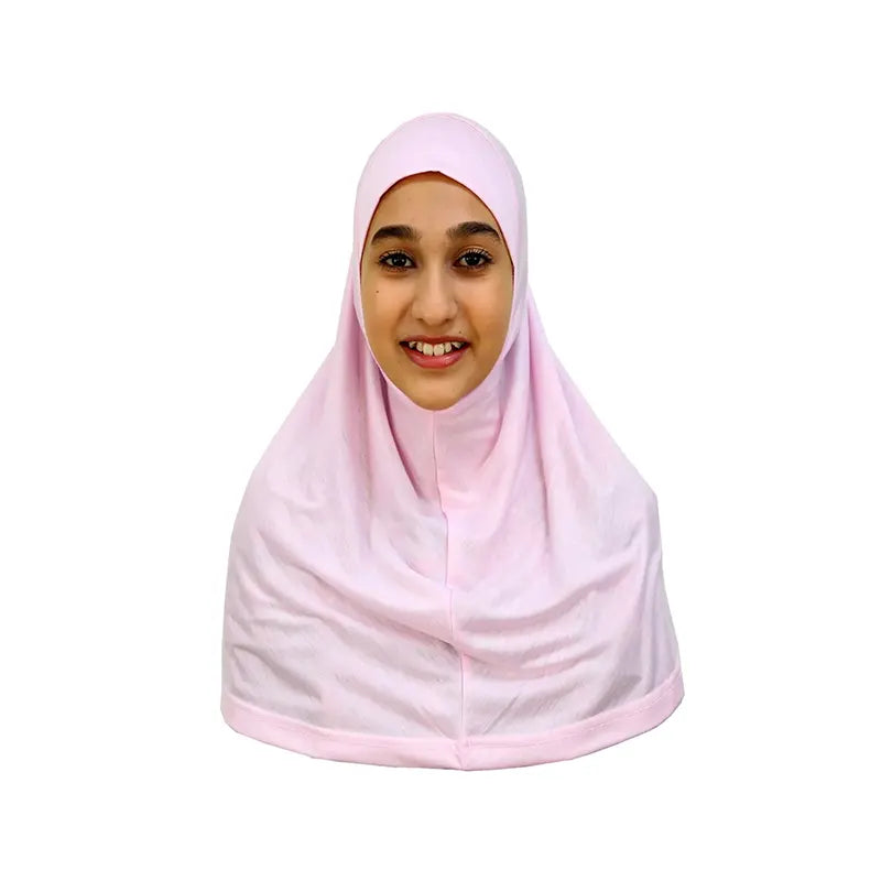 Light Pink Girls Hijab - Medium Size