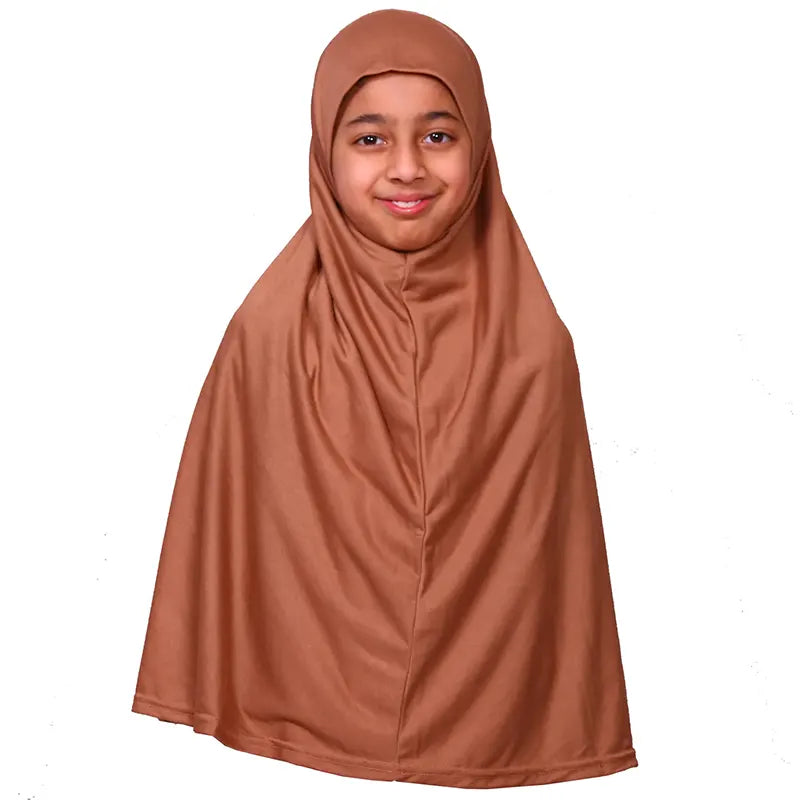 Light Brown Girls Hijab - XL/2XL/3XL