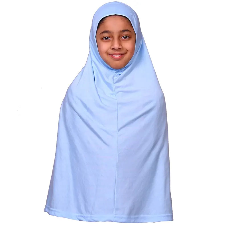 Baby Blue Girls Hijab - XL Size