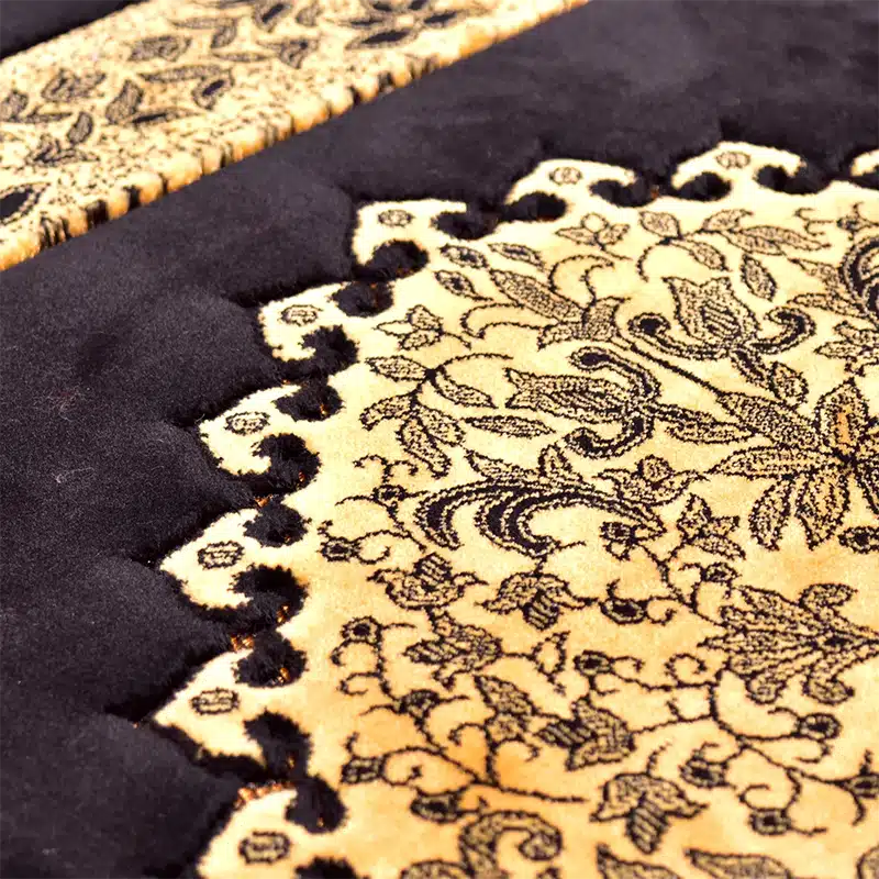 Memory Foam Padded Prayer Mat Black And Gold