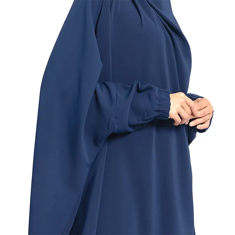 One Piece Navy Blue Jilbab image 2