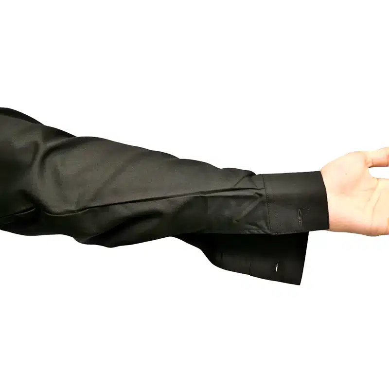 Men's Styled Collared Black Thobe 671- 4 image 3