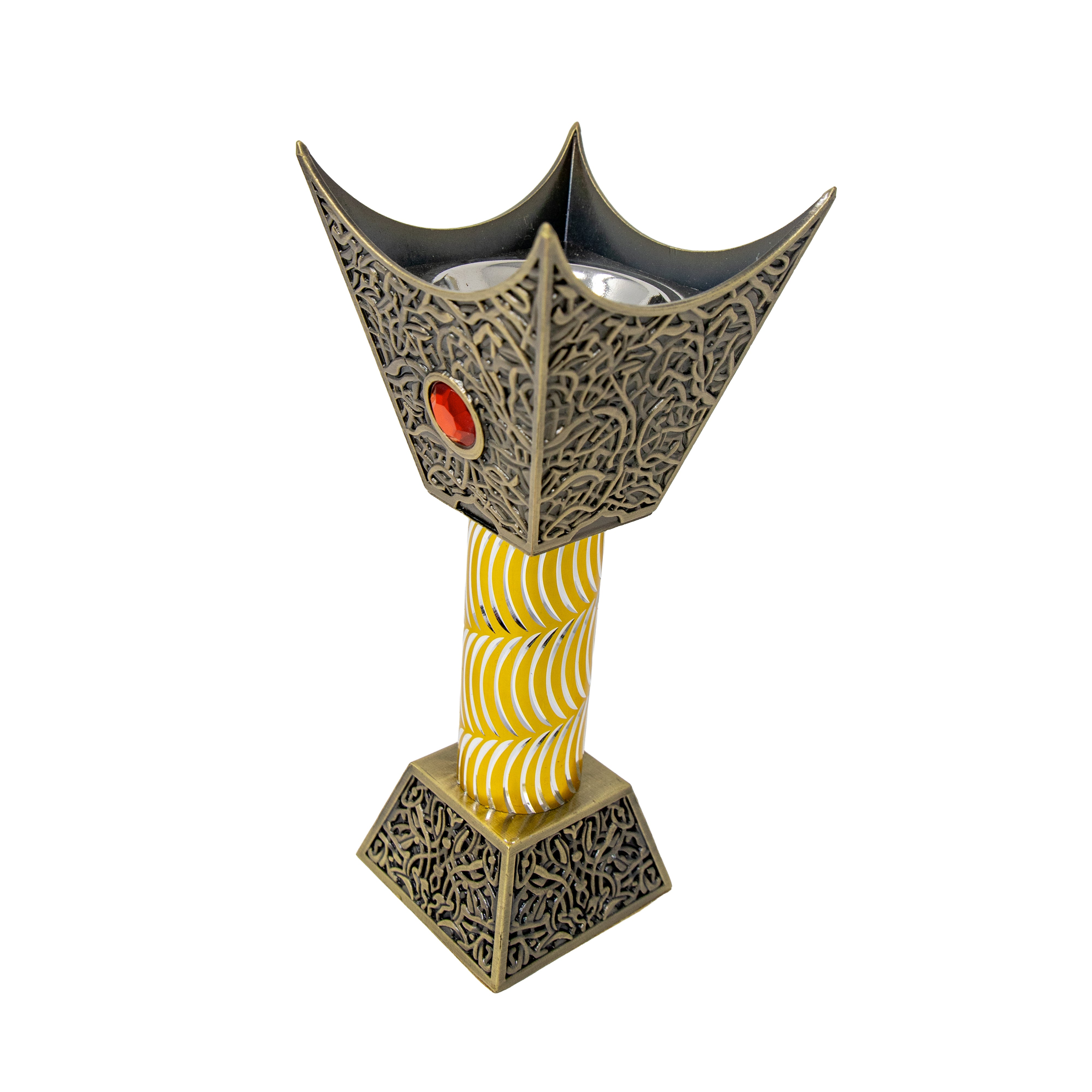 Gold & Bronze Trophy Bakhoor Burner 2249B