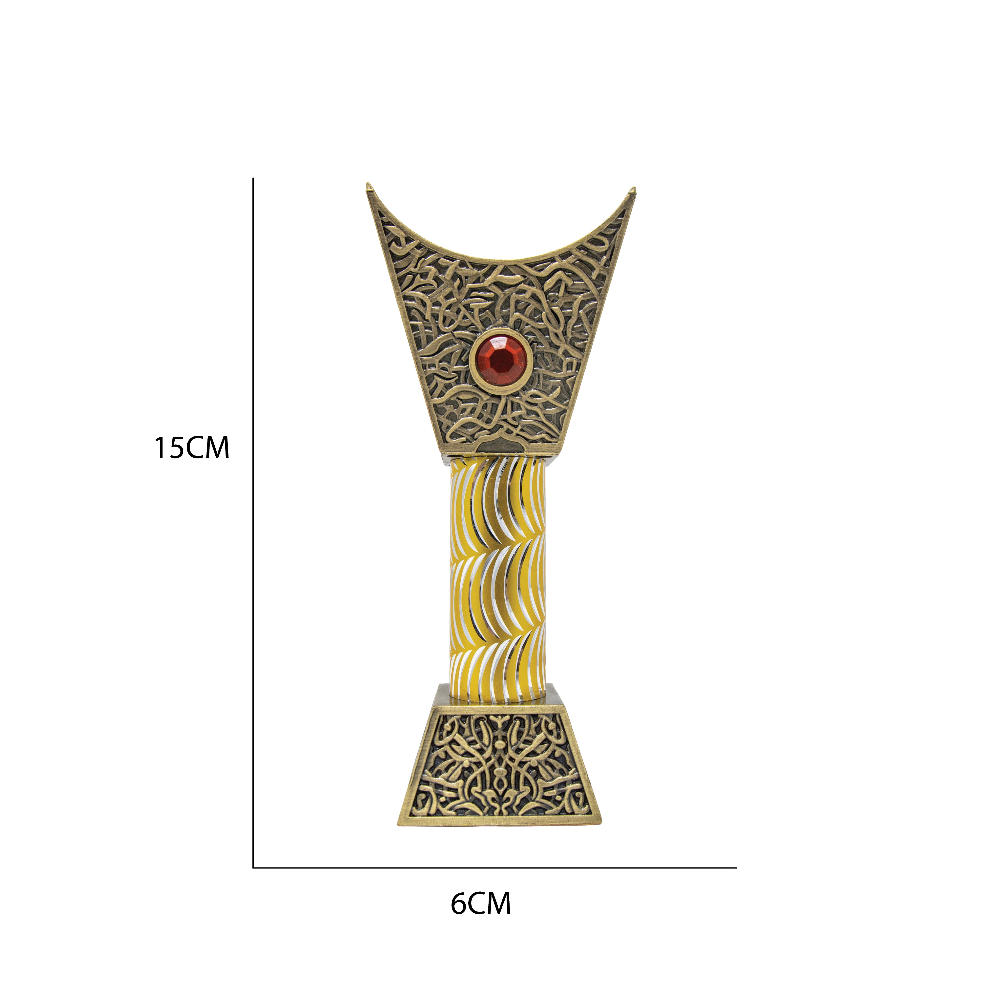 Gold & Bronze Trophy Bakhoor Burner 2249B